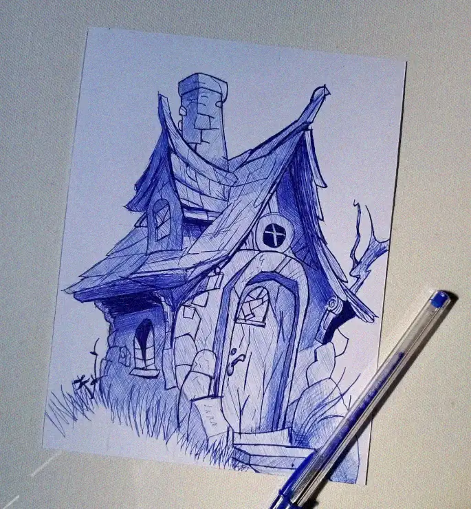 25 Gorgeous Blue Pen Drawings You Need to See