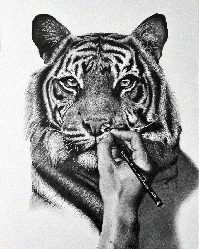 15 Intriguing Perspectives on Realistic Tiger Drawings for Art Enthusiasts