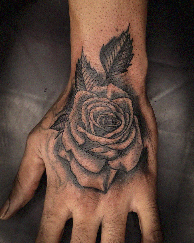 Inked Elegance of a Monochrome Rose