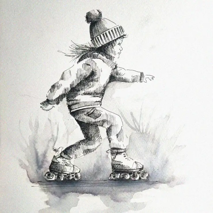 Winter Whirl on Rollerblades