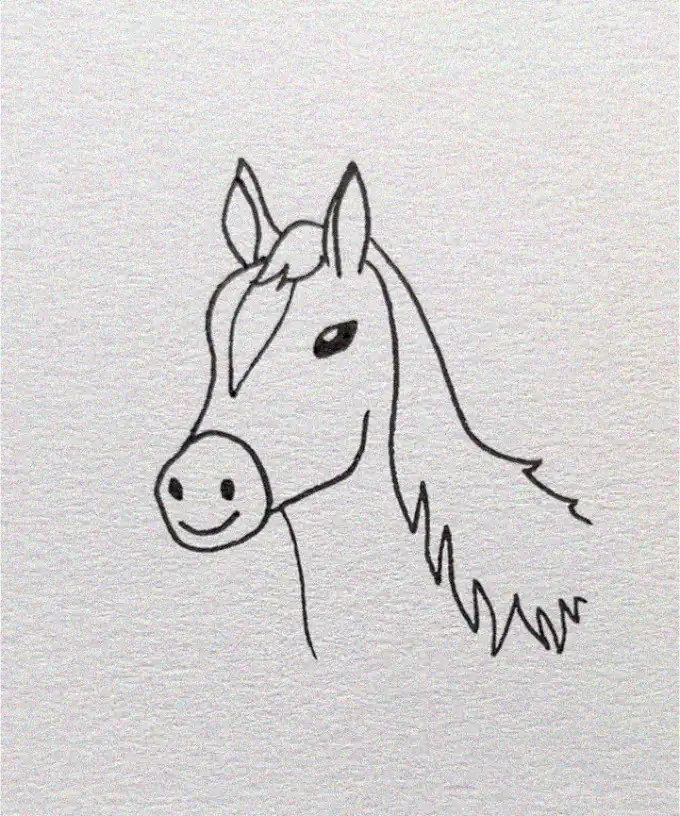 Horse and Smiling Pig Overlay Sketch