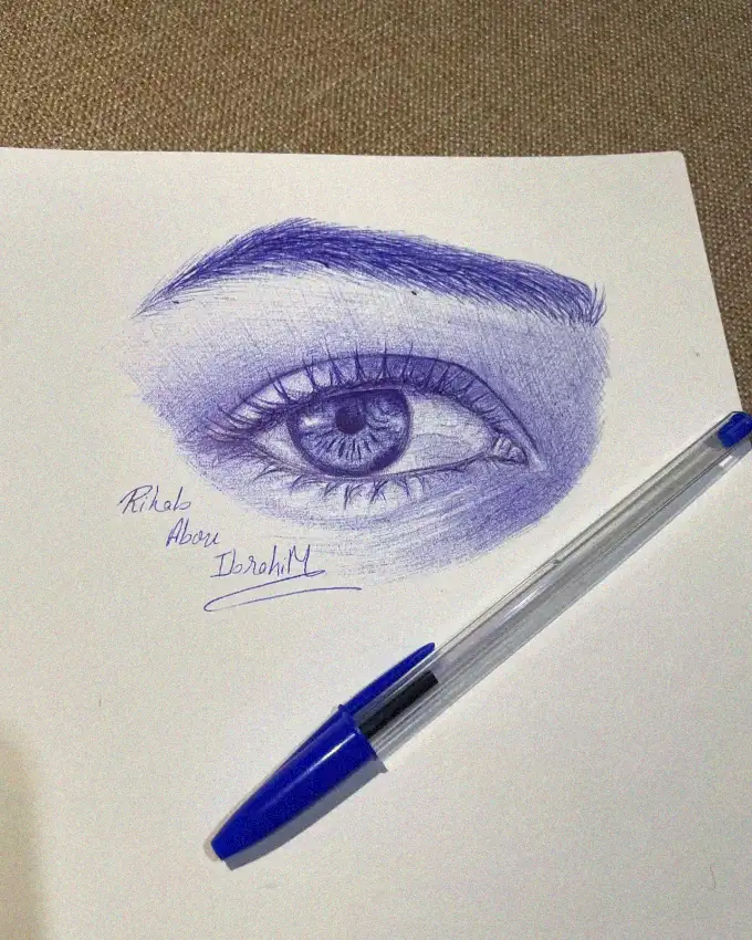 Blue Inked View: An Artist's Reflection