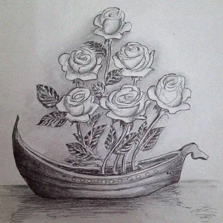 Roses Adrift on Pencil Seas