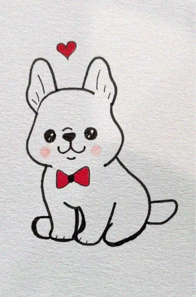 Puppy Love in a Red Bowtie