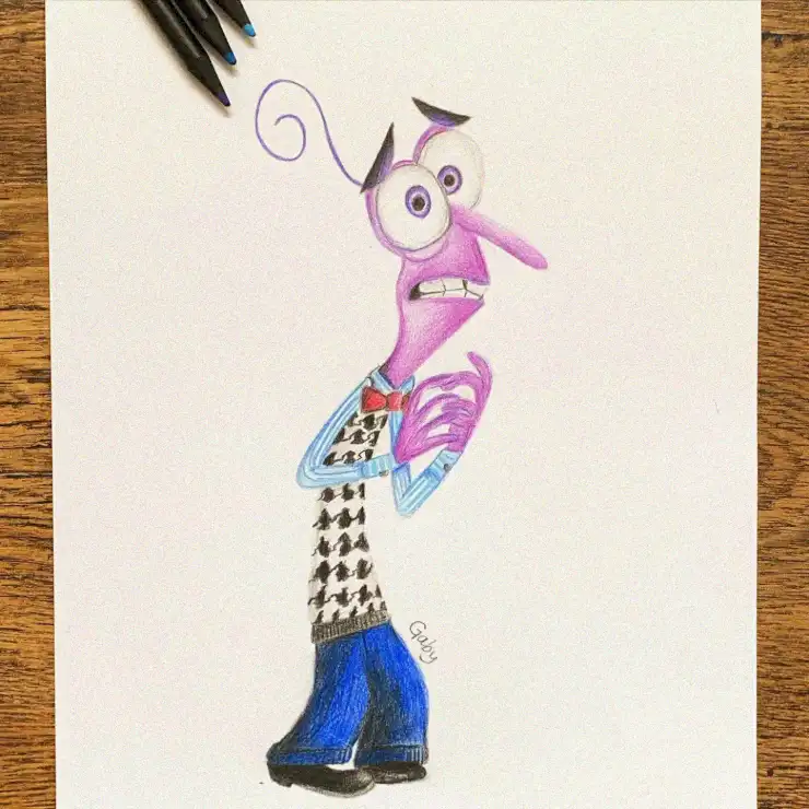 Spiral Antenna Character in Vibrant Attire