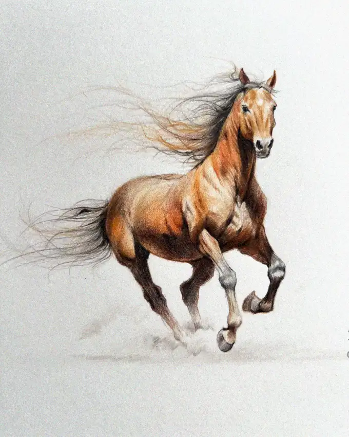 Copper Gallop in Graceful Detail