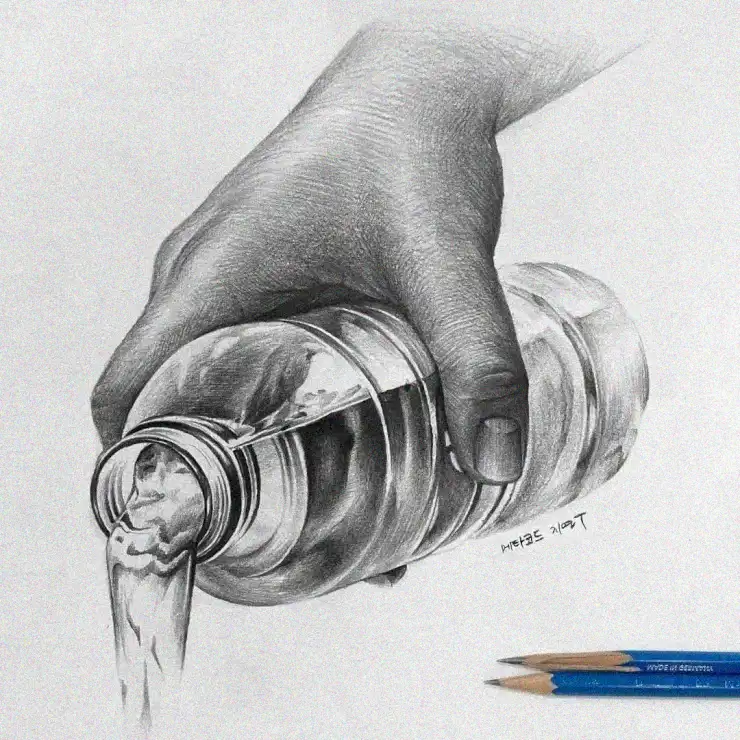 Artistic Hydration Through Pencil's Eye
