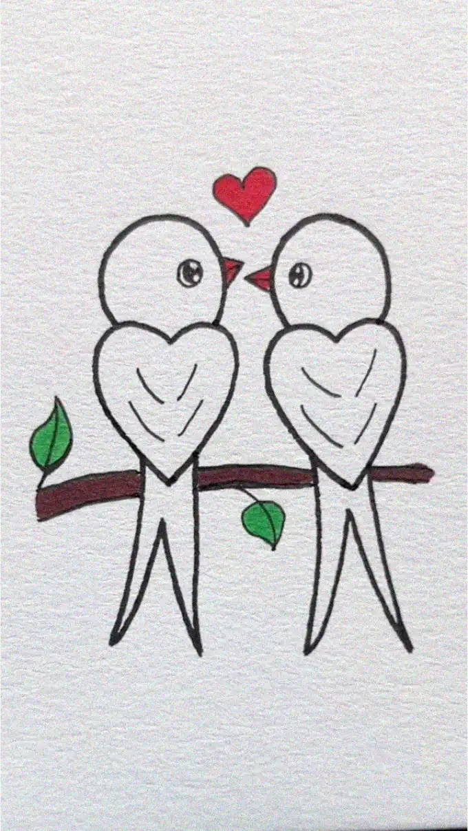 Lovebirds Whispering Sweet Nothings