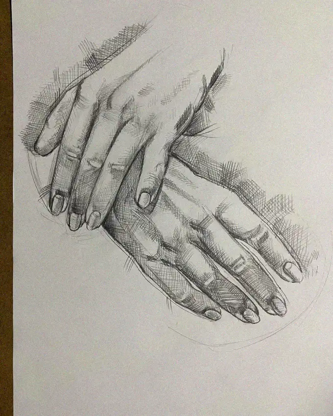 Interlaced Love through Pencil Strokes