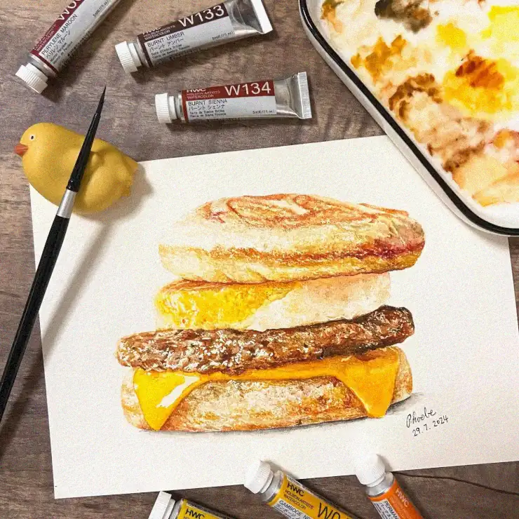 Breakfast Dreams in Brushstrokes