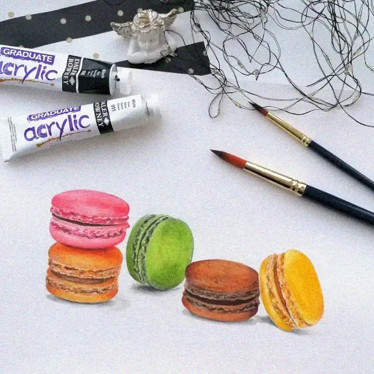 Creating Art with Macarons and Acrylics