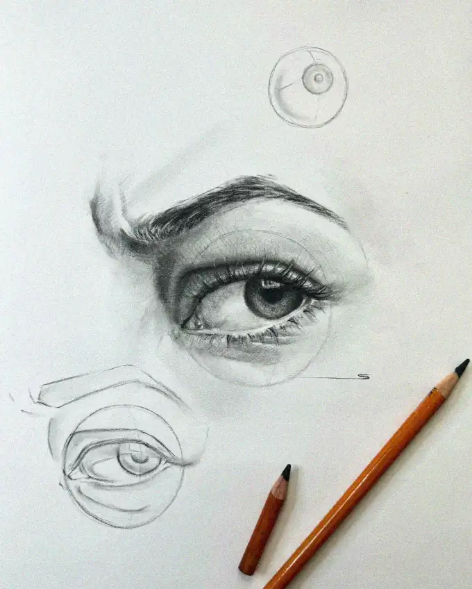 Pencils Sketching the Windows to the Soul