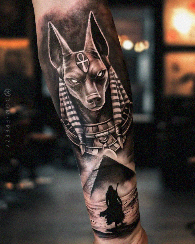 Inking an Egyptian Canine Saga
