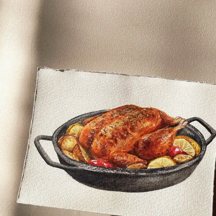 Roasted Chicken Artistry with Lemon Accents