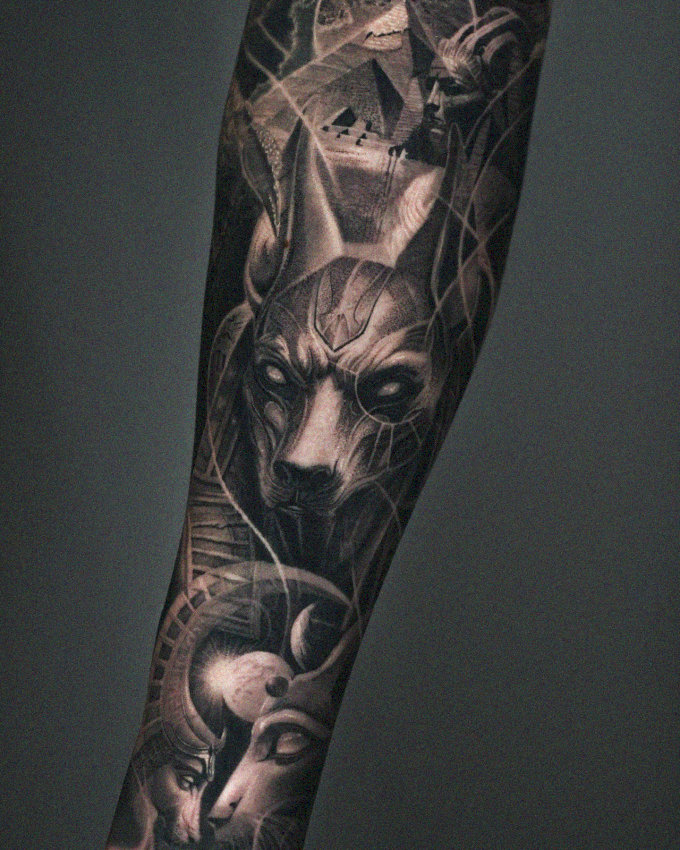 Artistry of Myth and Beast Tattooed