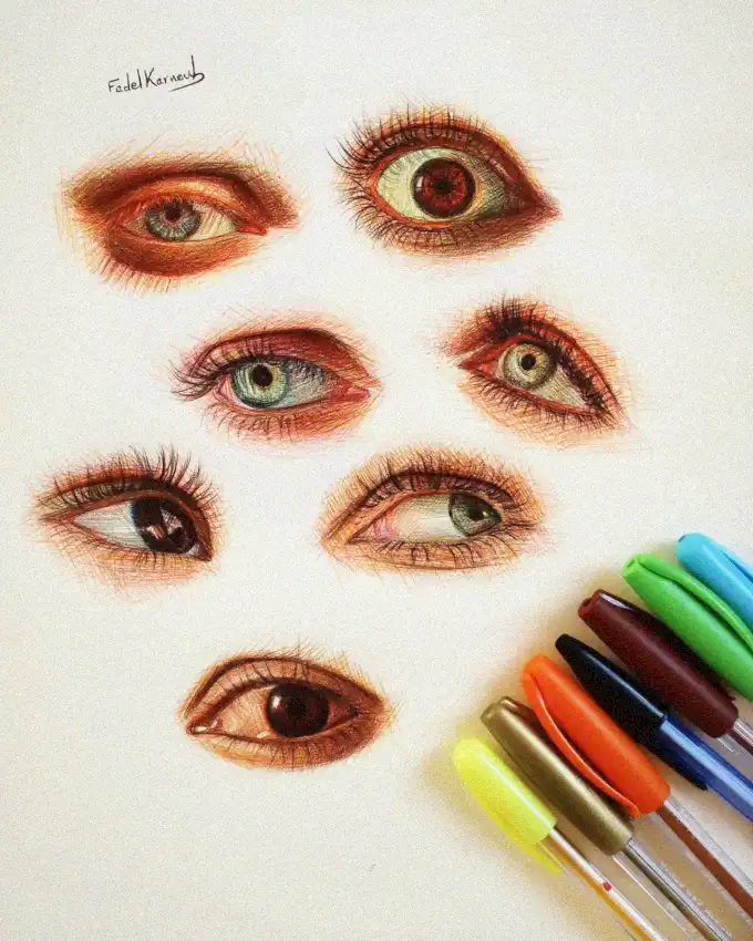 Artful Gaze: The Spectrum of Human Eyes