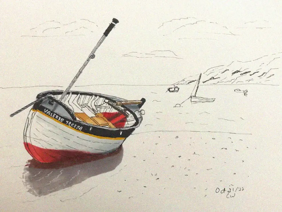 Valerie Teresa Ashore Amidst Beach Landscape