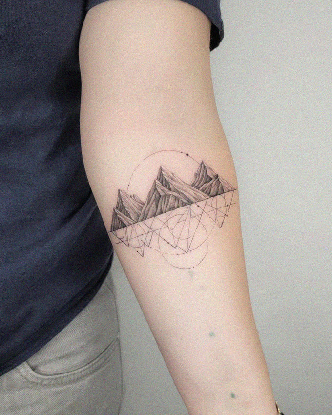 Inked Peaks of Eternal Strength