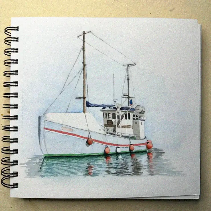 ZANA Boat Portrait in Watercolor