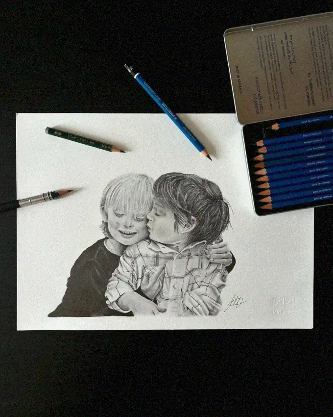 Embrace in Monochrome