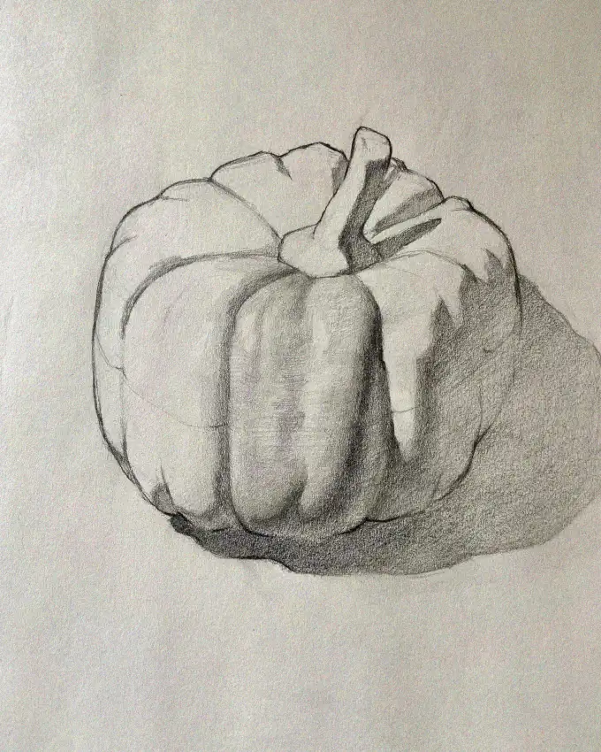 Artful Shading and Textures of a Pumpkin