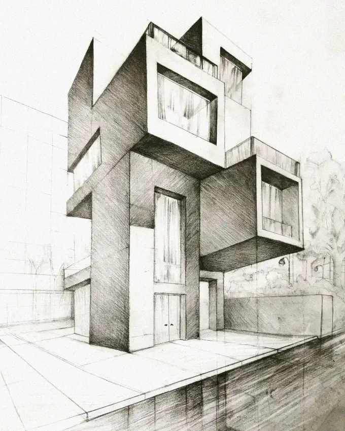 Sketching Modernity through Abstract Architecture