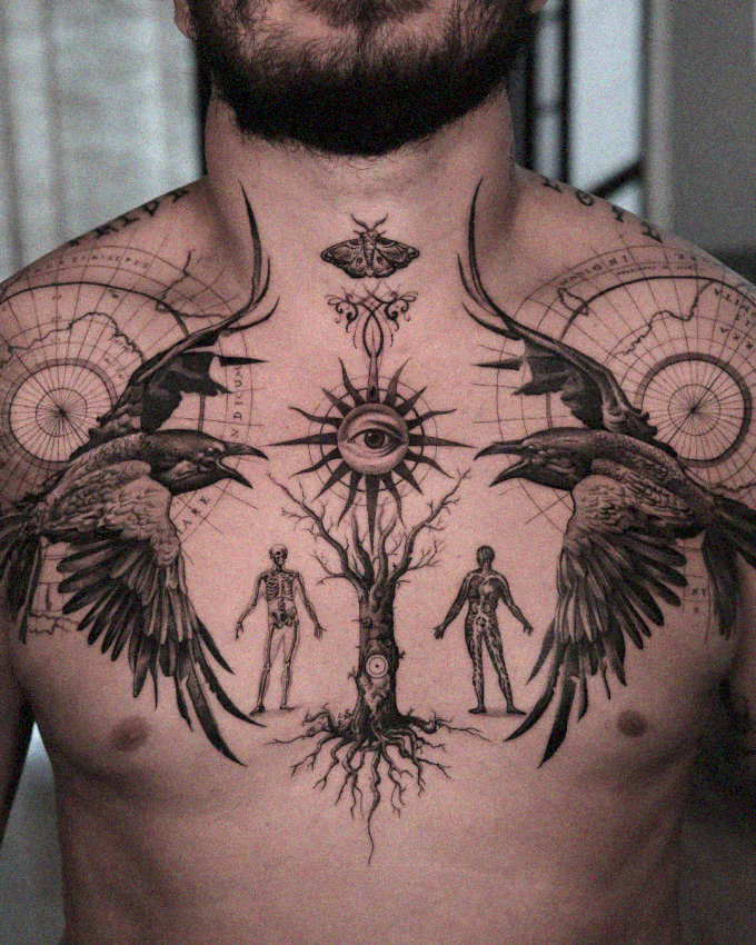 Mystical Inks of a Man's Canvas