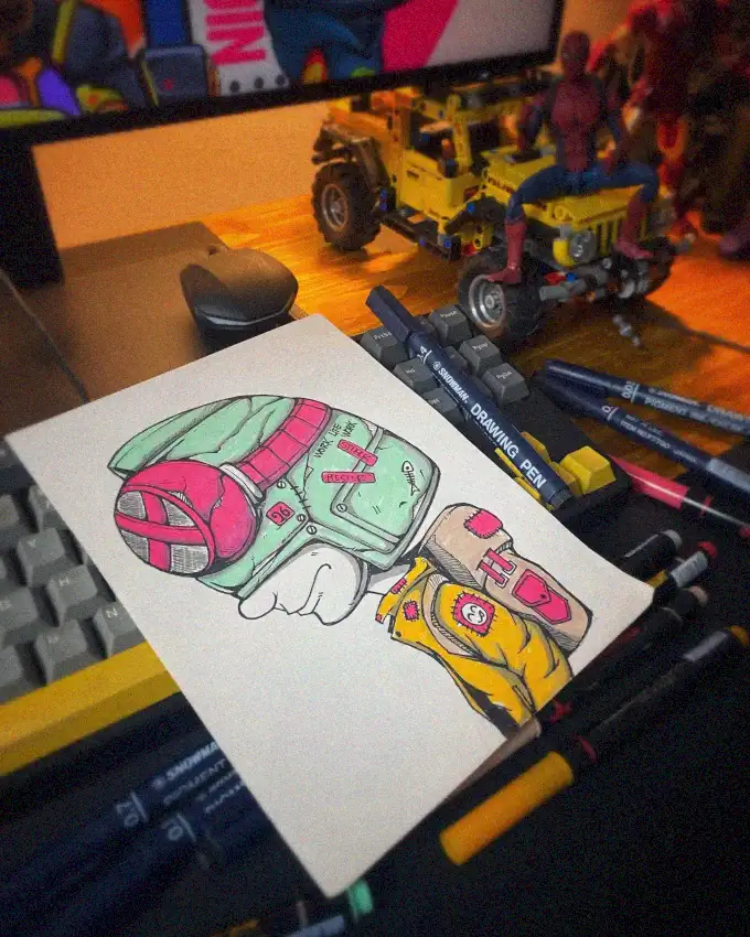 Frog Racer Amidst Creative Chaos