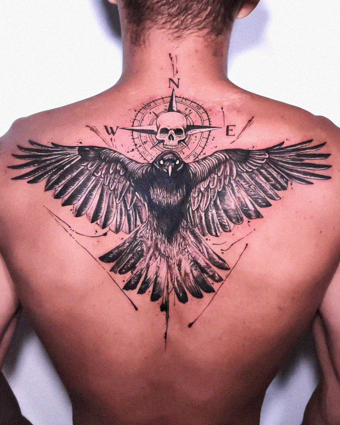 Crow Wings and Compass Ink