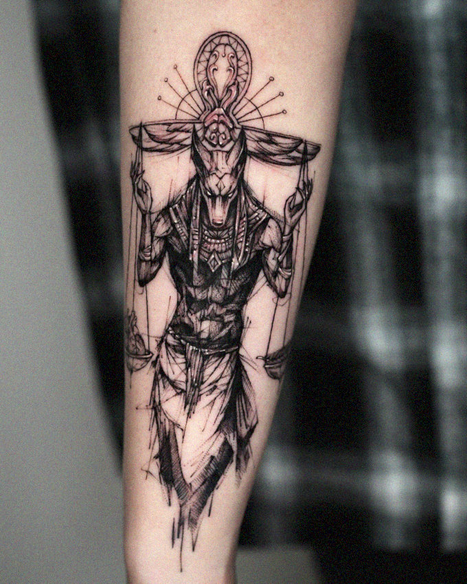 Inked Myth: Divine Radiance on Skin