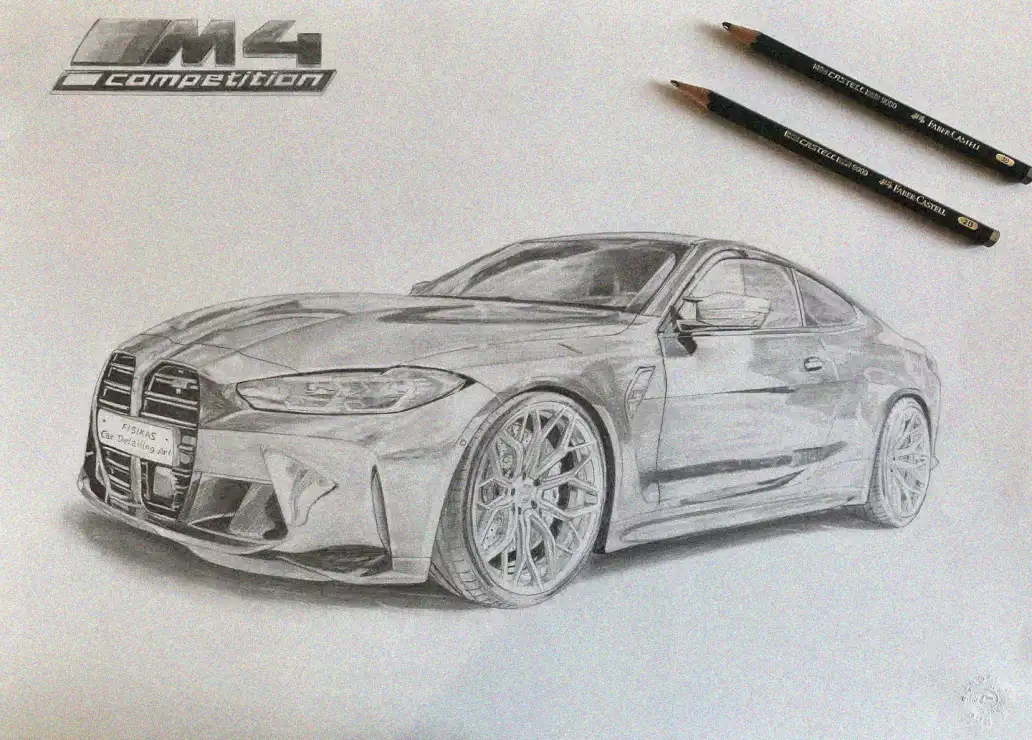 Crafting the BMW M4 Competition in Pencil