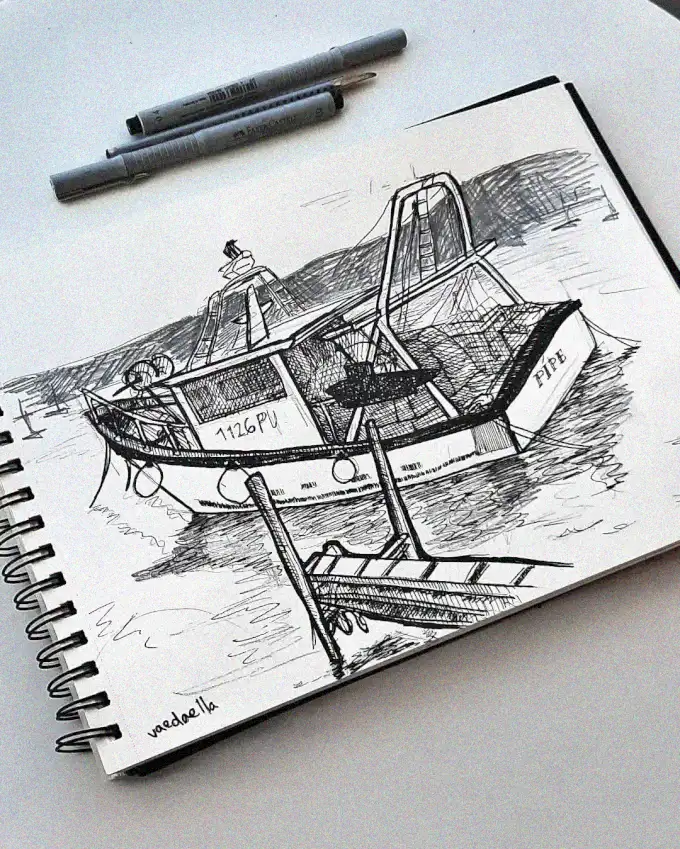 Sketchbook Odyssey: A Boat and Markers