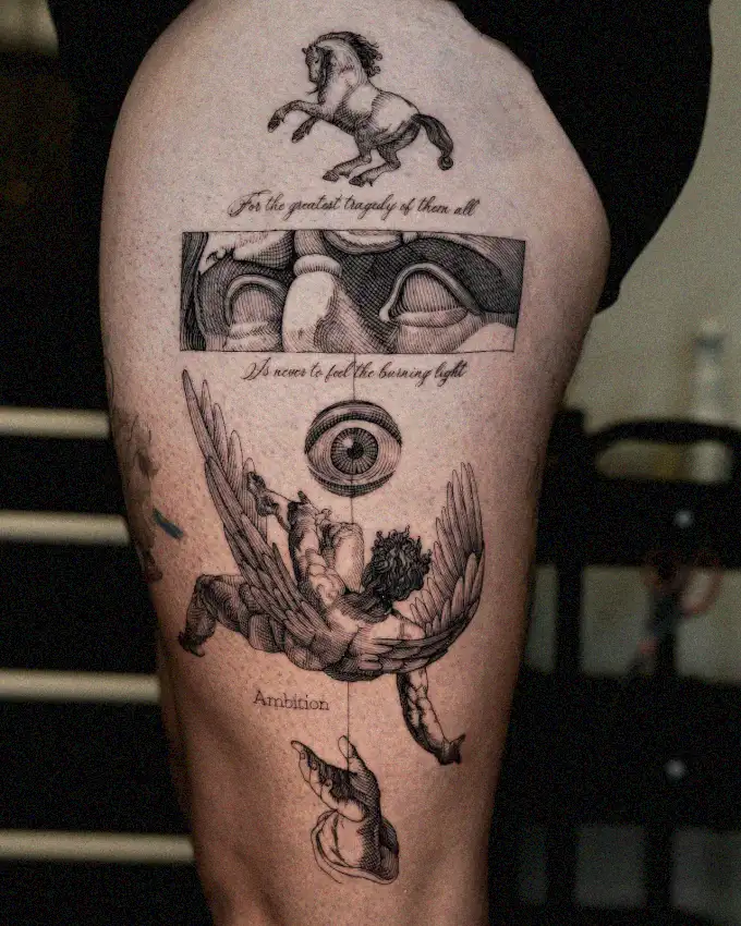 Mythology Inked: A Tale of Ambition and Tragedy