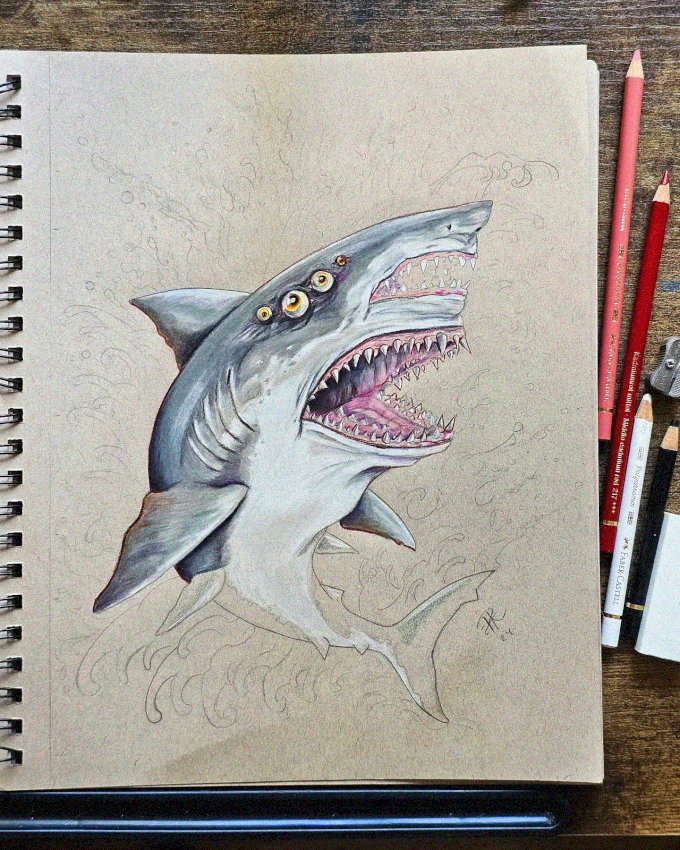 Triple Eyed Shark in Creative Chaos