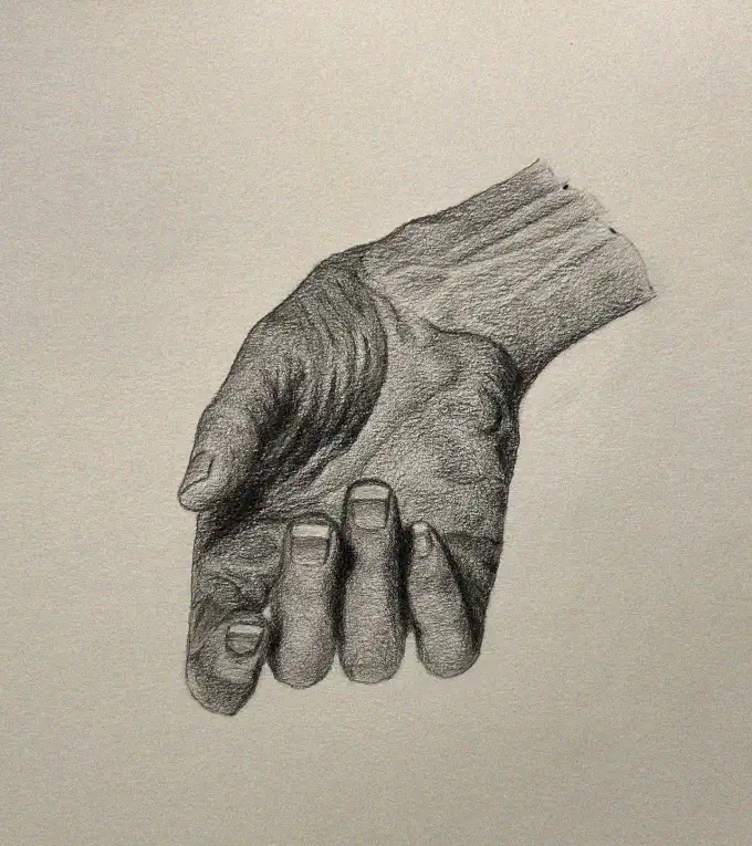 Grasping Grace: A Pencil Sketch