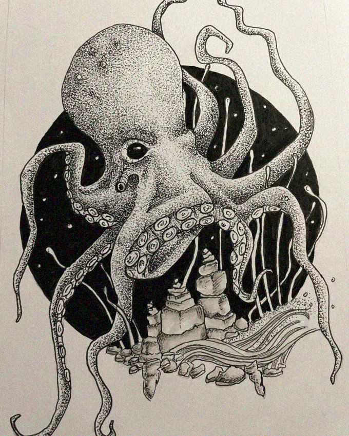 Octopus Embrace of Ancient Treasures