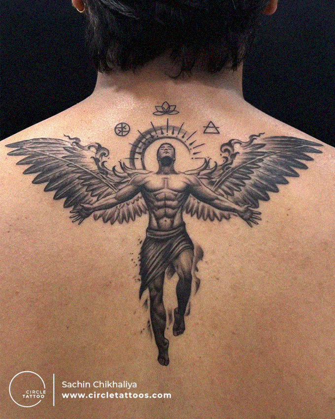 Angelic Ascendancy Inked on Human Canvas