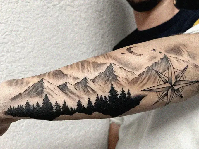 Stargazing Through Tattoed Trails of Wilderness