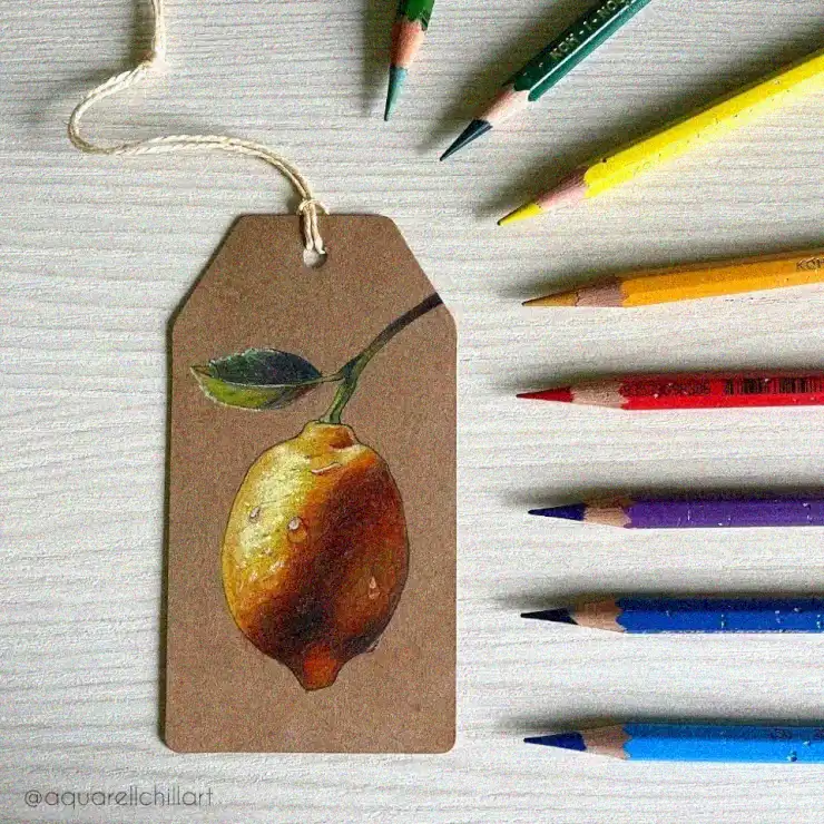 Dewdrop Pear amidst Textured Colors