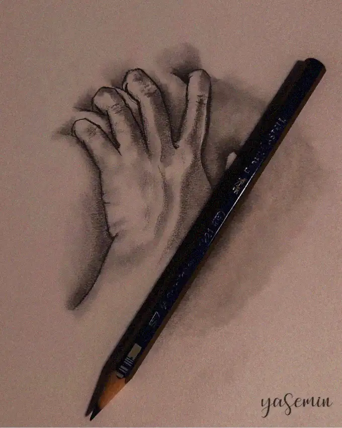 A Hand's Artistry in Pencil Strokes