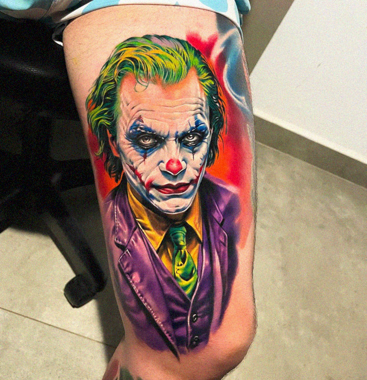 Vivid Joker Tattoo Comes to Life