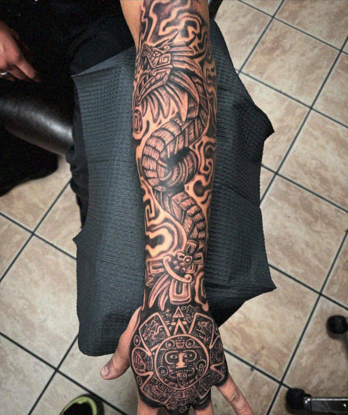 Mayan Wonders Inked In Tribal Tattoos
