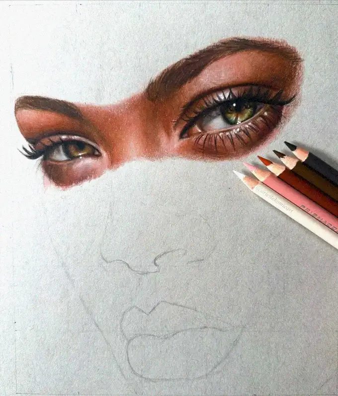 Creative Process in Pencil Portrait Drawing