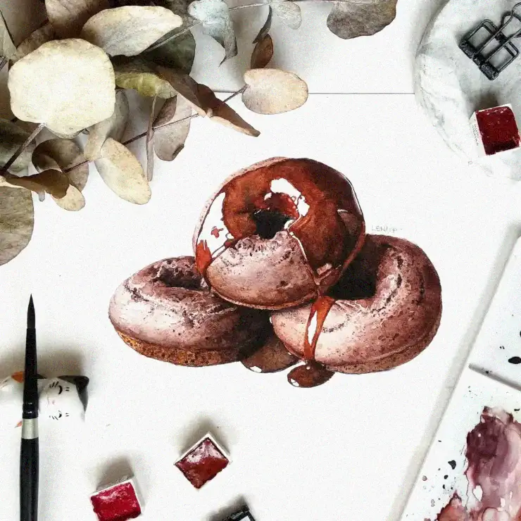Autumn Artistry in Chocolate Glaze