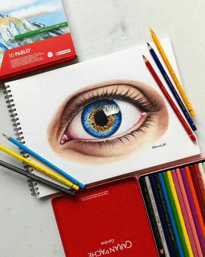 Artistic Gaze: A Colored Pencil Journey