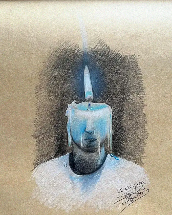 Wax Tears on a Faceless Dream