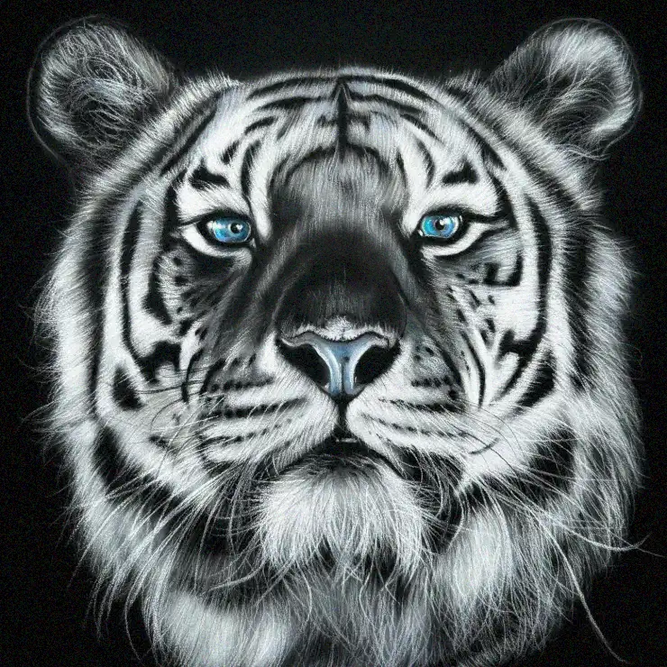 Blue-eyed Majesty in Monochrome