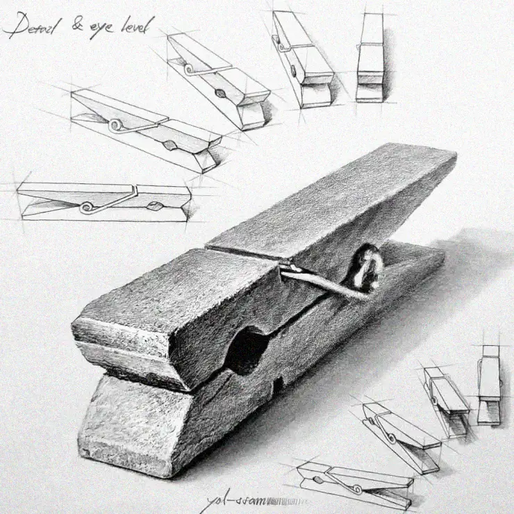 Exploring Clothespin Perspectives in Pencil