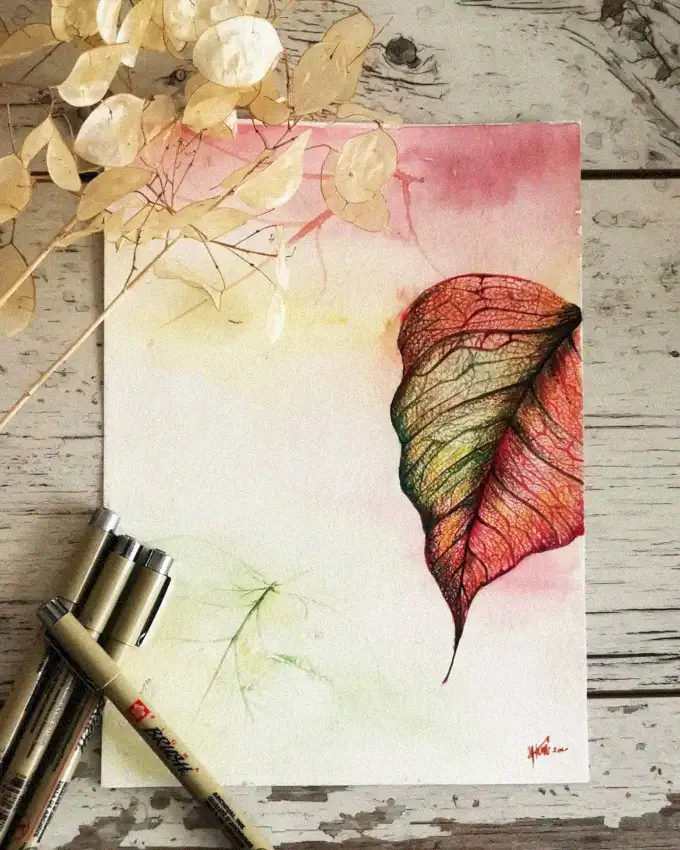 Translucent Leaf in Artistic Splendor