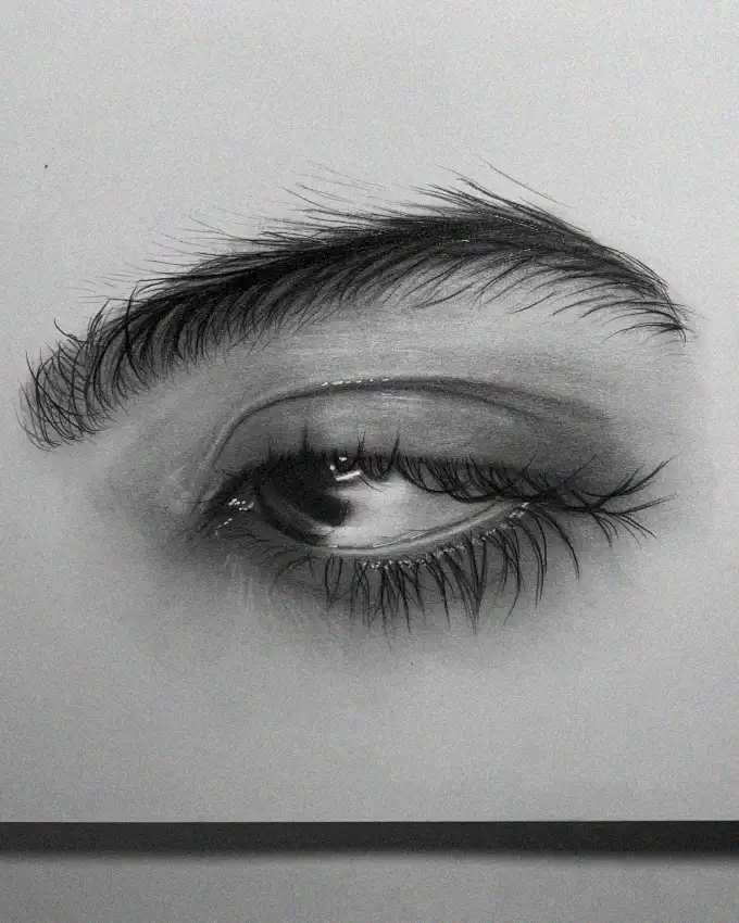 Monochrome Glimpse into the Human Eye